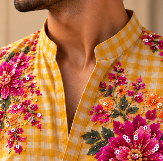 Zard Kurta Set