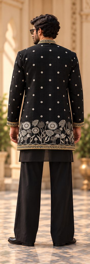 Siah Bundi Kurta Set