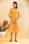 ABIBA TONAL RUFFLE  DRESS
