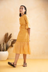 ABIBA TONAL RUFFLE  DRESS